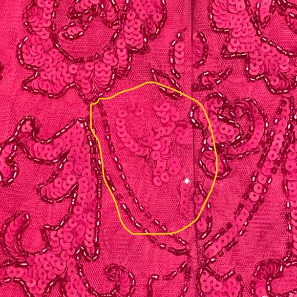 Sherri Hill one shoulder beaded cocktail/homecoming dress — Neon Pink — Size 00 - Picture 11 of 11